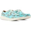 imageARIAT Womens Hilo Stretch Embossed Flats Casual  BlackTurquoise Paniolo Print