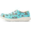 imageARIAT Womens Hilo Stretch Embossed Flats Casual  BlackTurquoise Paniolo Print