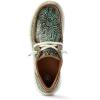 imageARIAT Womens Hilo Stretch Embossed Flats Casual  BlackVintage Turq Floral Emboss