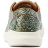 imageARIAT Womens Hilo Stretch Embossed Flats Casual  BlackVintage Turq Floral Emboss