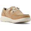 imageARIAT Womens Hilo Stretch Embossed Flats Casual  BlackWashed Tan Canvas