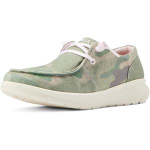 imageARIAT Womens Hilo Stretch Embossed Flats Casual  BlackFancy Camo