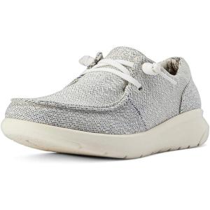 imageARIAT Womens Hilo Stretch Embossed Flats Casual  BlackGallant Gray