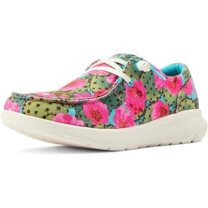 imageARIAT Womens Hilo Stretch Embossed Flats Casual  BlackPrickly Pear