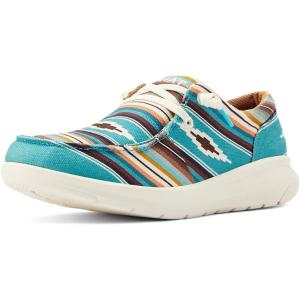 imageARIAT Womens Hilo Stretch Embossed Flats Casual  BlackTurq Serape