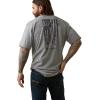 imageAriat Mens Rebar Cotton Strong American Outdoors TShirtHeather Grey