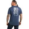 imageAriat Mens Rebar Cotton Strong American Outdoors TShirtNavy Heather