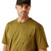 imageAriat Mens Rebar Workman Born For This TShirtLichen Heather