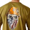 imageAriat Mens Rebar Workman Born For This TShirtLichen Heather