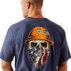 imageAriat Mens Rebar Workman Born For This TShirtNavy HeatherUsa