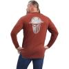 imageAriat Mens Rebar Workman Full Coverage TShirtCherry Mahogany Light Grey