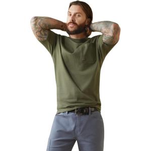 imageAriat Mens Rebar Cotton Strong American Outdoors TShirtBeetle