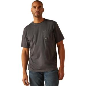 imageAriat Mens Rebar Workman Born For This TShirtCharcoalMexico