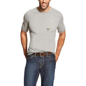 imageAriat Mens Rebar Workman Born For This TShirtHeather Grey