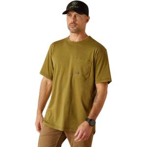 imageAriat Mens Rebar Workman Born For This TShirtLichen Heather