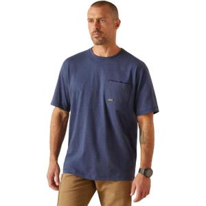 imageAriat Mens Rebar Workman Born For This TShirtNavy HeatherUsa