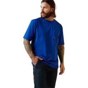 imageAriat Mens Rebar Workman Born For This TShirtRoyal Blue Heather
