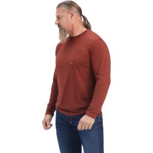 imageAriat Mens Rebar Workman Full Coverage TShirtCherry Mahogany Light Grey