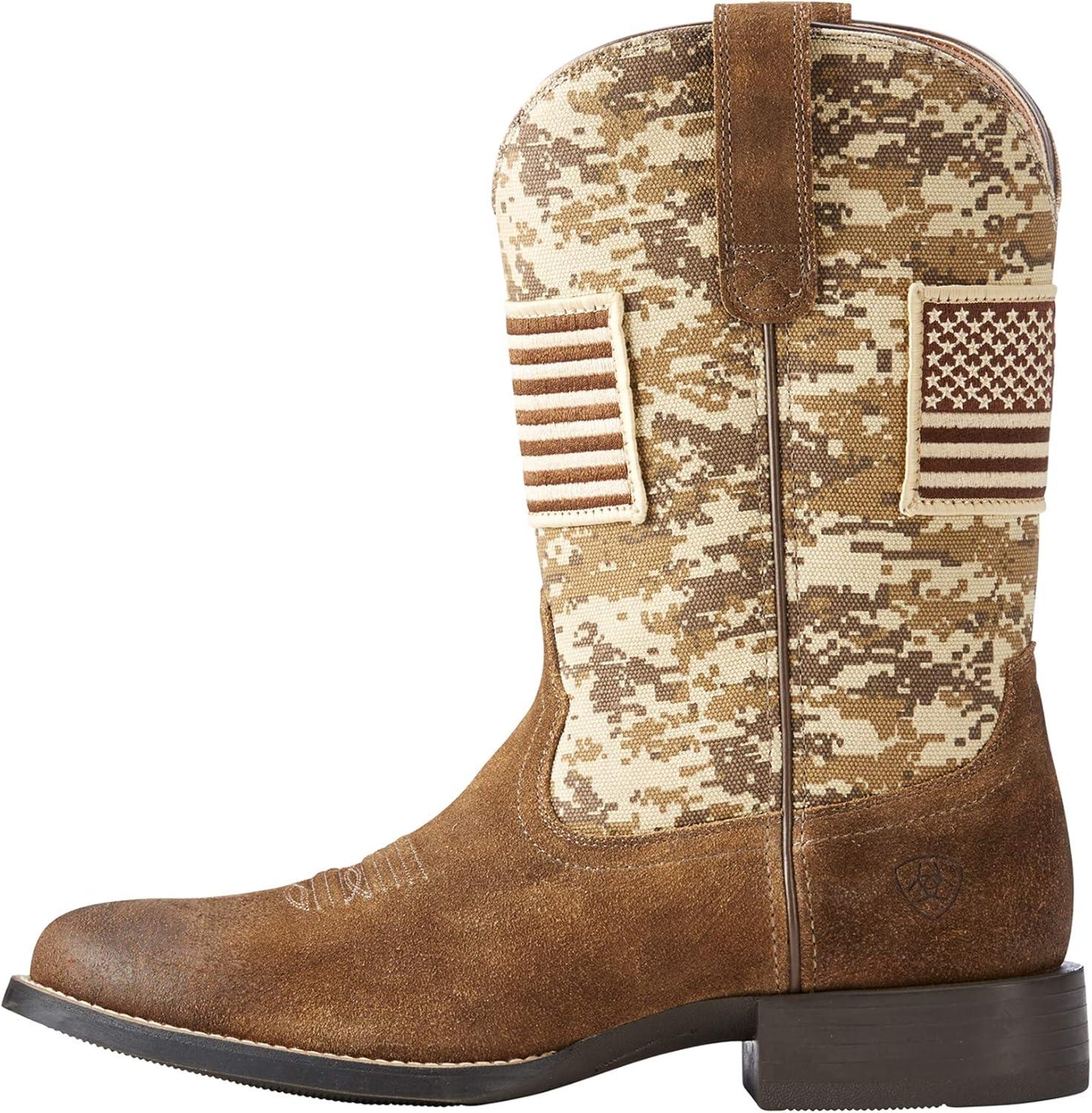 imageAriat Mens Sport Patriot Western BootDistressed Brown
