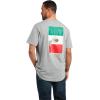 imageARIAT Mens Rebar Cotton Strong Mexican Pride Graphic TShirtHeather Grey