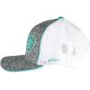 imageARIAT Mens Cap Heather Grey Turquoise Logo White Mesh Flex Fit 110 Adjustable Snapback