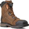 imageARIAT Mens Workhog Xt 8quot Boa Waterproof Carbon Toe Work BootChocolate Brown