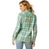 imageARIAT Womens Fr Classen Retro Fit Snap Work ShirtBreeze Plaid