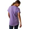 imageARIAT Womens Rebar Cotton Strong VNeck TopPaisley Purple