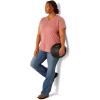 imageARIAT Womens Rebar Cotton Strong Vneck TopMineral Red Heather
