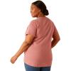 imageARIAT Womens Rebar Cotton Strong Vneck TopMineral Red Heather