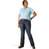 imageARIAT Womens Rebar Cotton Strong Vneck TopNorse Blue Heather