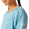 imageAriat Womens Fr Air Crew TShirtNorse Blue Space Dye