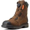 imageARIAT Mens Workhog Xt 8quot Boa Waterproof Carbon Toe Work BootChocolate Brown