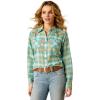 imageARIAT Womens Fr Classen Retro Fit Snap Work ShirtBreeze Plaid