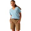 imageARIAT Womens Rebar Cotton Strong Vneck TopNorse Blue Heather