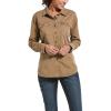 imageAriat Womens Rebar Washed Twill Work ShirtKhaki