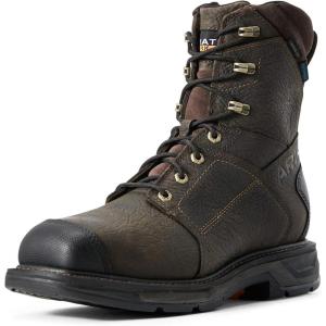 imageAriat Mens Workhog Xt 8quot Side Zip Waterproof Carbon Toe Work BootBruin Brown