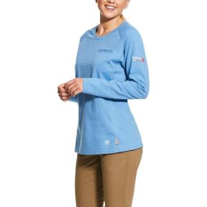 imageAriat Womens Fr Air Crew TShirtBlue Heather
