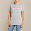 imageARIAT Womens Wms Rebar Cotton Strong Logo Ss Tshrt HSteel Blue