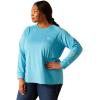 imageAriat Womens Rebar Heat Fighter TShirtNorse BlueMeadowbrook
