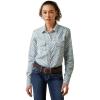 imageAriat Womens FR Middleton Snap Work ShirtBachelor Button Print