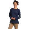 imageAriat Womens Rebar Heat Fighter TShirtNavy Eclipse