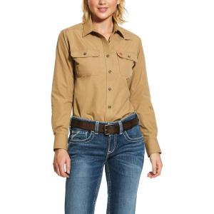 imageARIAT Womens Fr Featherlight Work ShirtKhaki