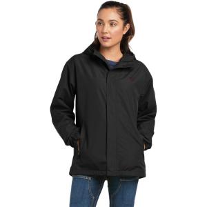 imageARIAT Womens Rebar Stormshell Logo Waterproof JacketBlackPurple Potion