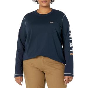 imageARIAT Womens Rebar Workman Logo TShirtNavy