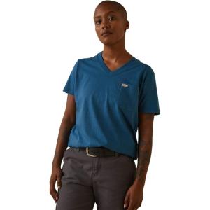 imageAriat Womens Rebar Cotton Strong American Flag Graphic TShirtKey Largo