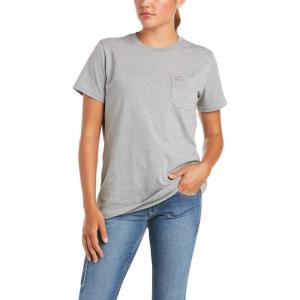 imageAriat Womens Rebar Cotton Strong TShirtHeather Grey