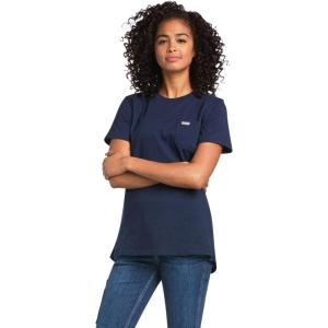 imageAriat Womens Rebar Cotton Strong TShirtNavy Eclipse