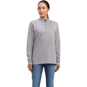 imageAriat Womens Rebar Foundation 14 Zip ShirtHeather Grey