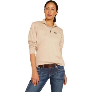 imageAriat Womens Rebar Foundation 14 Zip ShirtOatmeal Heather